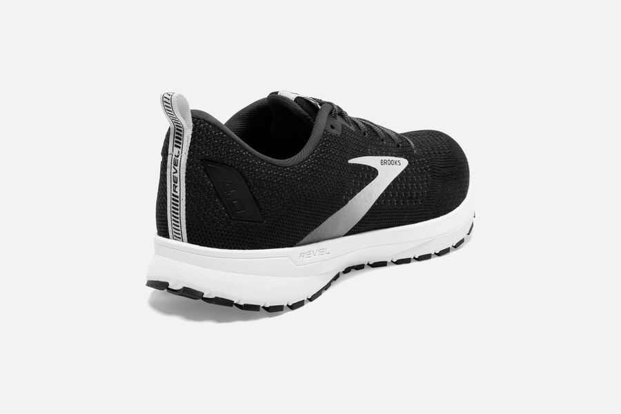 Revel 4 Road Brooks Running Shoes NZ Mens - Black/Silver - WUIFCS-290